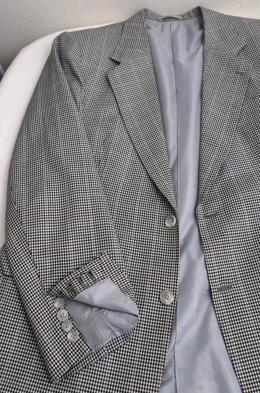 Sai Tailors Bespoke Richmond Mills Wool Cashmere Men Surgeon Cuff Sport Coat 42R